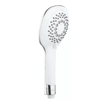 Лейка для душа Lemark d117 мм 5 режимов без шланга пластик белая/хром (LM0815CWhite)