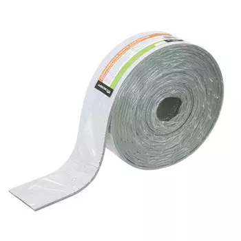 Лента демпферная кромочная для полов КМ Эксперт самоклеящаяся с фартуком 6х100 мм 12 м