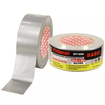 Лента монтажная Vintanet DT1900 армированная 50 мм 50 м серая