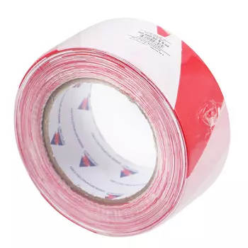 Лента сигнальная Протэкт красно-белые полоски 50 мм 200 м