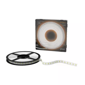 Лента светодиодная SMD 2835 Gauss 3000К 12 В 9,6 Вт/м 5 м IP66 (311000110)