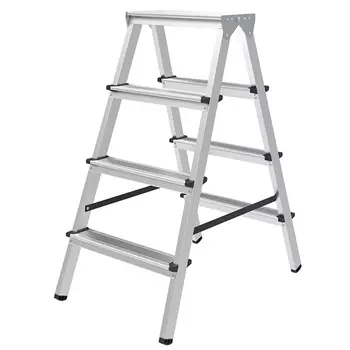 Лестница (стремянка) 4 ступени 87 см алюминиевая двухсторонняя Hesler