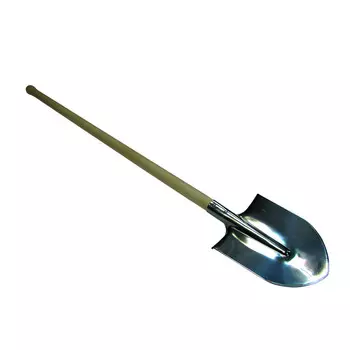 Лопата штыковая Инструм-Агро нержавеющая сталь остроугольная садовая с деревянным черенком 1070 мм (010415)