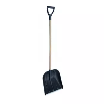 Лопата снеговая Инструм-Агро Памир полипропилен с деревянным черенком 1550х410 мм (100178-2)