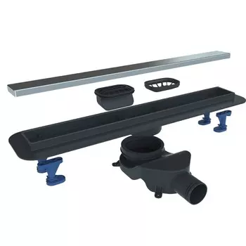 Лоток душевой BelBagno Luce с комбинированным затвором 800х130 мм d50 мм решетка из нержавеющей стали (BB-LD-LUCE-80-CR)