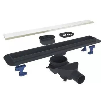 Лоток душевой BelBagno Luce с комбинированным затвором 900х130 мм d50 мм решетка из нержавеющей стали (BB-LD-LUCE-90-BIANCO)