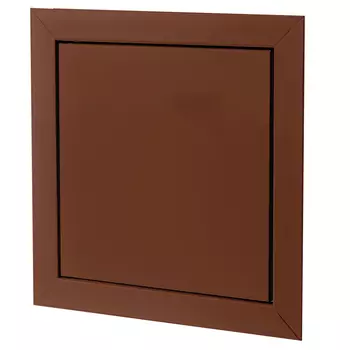Люк ревизионный НашВент Дверца Д пластиковый 150х150 мм накладной коричневый