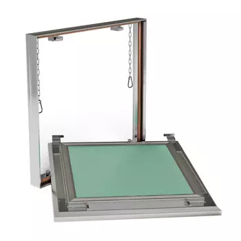 Люк ревизионный под плитку Хаммер Гиппократ-П алюминиевый 200х200 мм скрытый нажимной