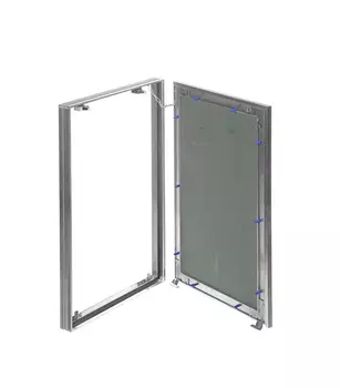 Люк ревизионный под плитку Хаммер Гиппократ-П алюминиевый 400х400 мм скрытый нажимной