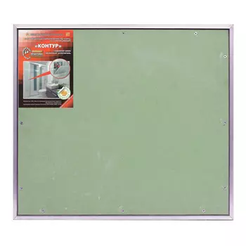 Люк ревизионный под плитку Практика Контур алюминиевый 600х500 мм скрытый нажимной