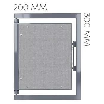 Люк ревизионный под плитку Shagma стальной 200х300 мм скрытый нажимной