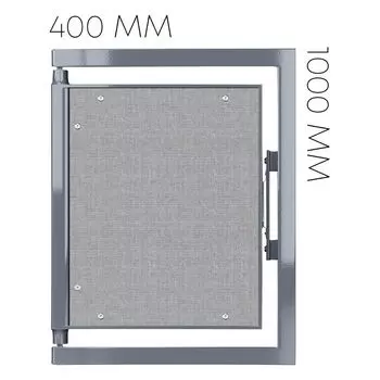 Люк ревизионный под плитку Shagma стальной 400х1000 мм скрытый нажимной