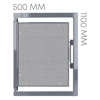 Люк ревизионный под плитку Shagma стальной 500х1100 мм скрытый нажимной