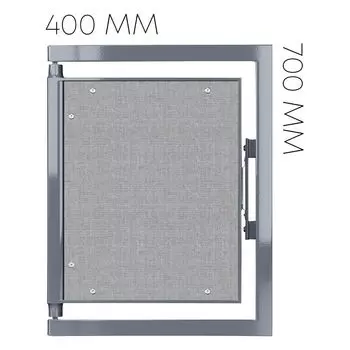 Люк ревизионный под плитку Shagma стальной 400х700 мм скрытый нажимной