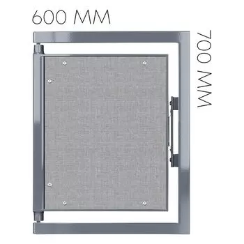 Люк ревизионный под плитку Shagma стальной 600х700 мм скрытый нажимной