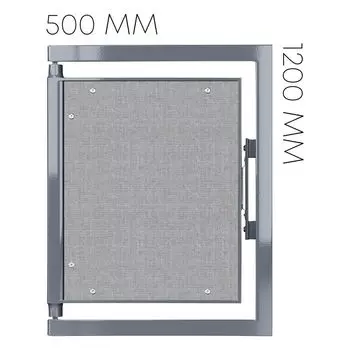 Люк ревизионный под плитку Shagma стальной 500х1200 мм скрытый нажимной