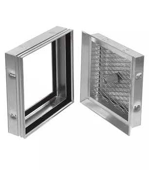 Люк ревизионный под плитку напольный Практика Барьер алюминиевый 200х200 мм скрытый