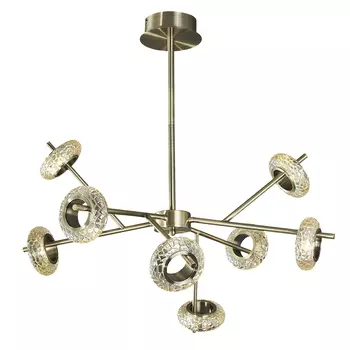 Люстра светодиодная подвесная Escada Gravity 40 Вт 4000К 9 кв.м (10252/8LED Brass)