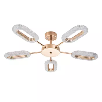 Люстра светодиодная потолочная Arte Lamp Ovale 51 Вт 3000-6500К 7 кв.м (A2489PL-5GO)