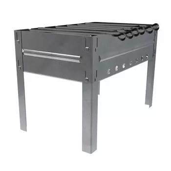 Мангал сборный Firewood с 6 шампурами 53х30х35 см