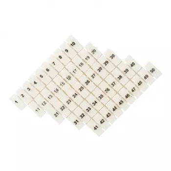 Маркеры для клемм JXB-ST 1,5 EKF PROxima с нумерацией 1-50 (100 шт.) (zb-st-1.5-1-50)