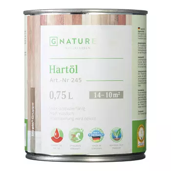 Масло GNature Hartl для дерева с твердым воском бесцветное матовое 0,75 л