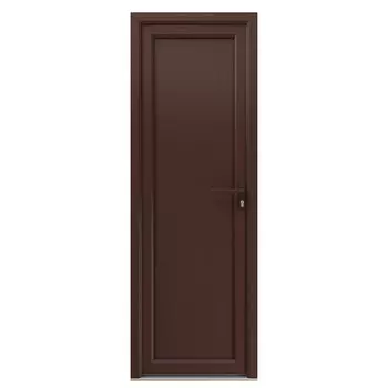 Металлопластиковая дверь VEKA 2050х600 мм алюминиевый порог коричневая правая глухая