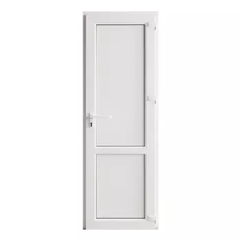 Металлопластиковая дверь VEKA 2050х700 мм алюминиевый порог белая правая глухая