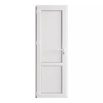 Металлопластиковая дверь VEKA 2050х800 мм алюминиевый порог белая левая глухая