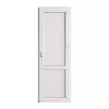 Металлопластиковая дверь VEKA 2050х800 мм алюминиевый порог белая правая глухая