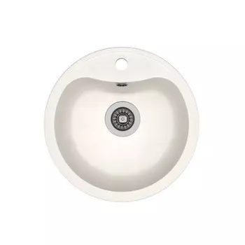 Мойка для кухни Dr.Gans Дора d43,5х20 см врезная искусственный камень белая