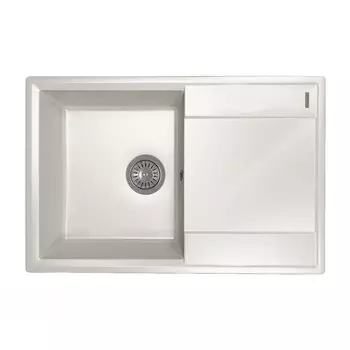 Мойка для кухни Florentina Консул 760 76х50х18 см врезная с крылом кварц жасмин