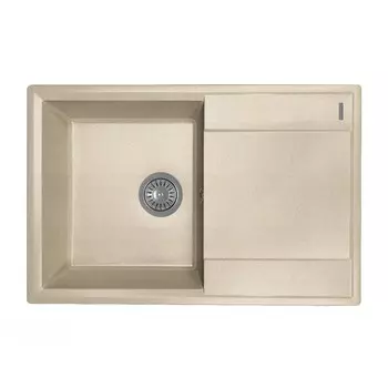 Мойка для кухни Florentina Консул 760 76х50х18 см врезная с крылом кварц песочная