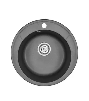 Мойка для кухни Granula Standart d48х19 см врезная кварц черная