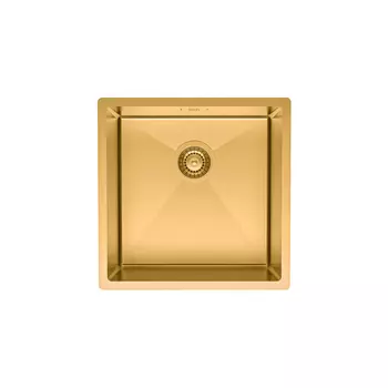 Мойка для кухни Iddis Edifice 44х44х20 см врезная с сифоном сталь золото (EDI44B0i77)