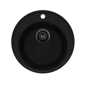 Мойка для кухни Maunfeld Medusa d49х18 см врезная кварц черная