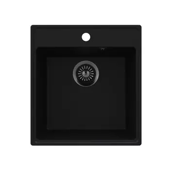Мойка для кухни Maunfeld Perla 46х50х18 см врезная кварц черная