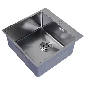 Мойка для кухни Mixline Pro 50х50х20 см врезная с сифоном сталь сатин (547229)