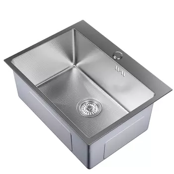 Мойка для кухни Mixline Pro 60х45х22 см врезная с сифоном сталь нано соты сатин (552932)