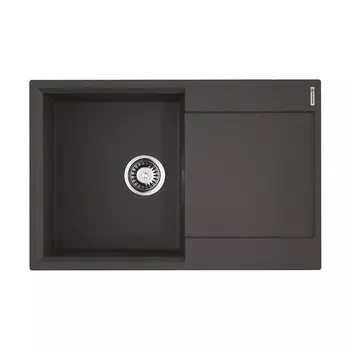 Мойка для кухни Omoikiri Daisen 78-BL 78х51х19 см врезная с крылом с сифоном искусственный камень черная