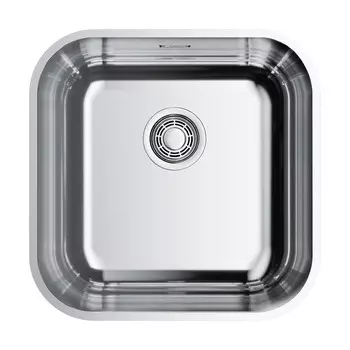 Мойка для кухни Omoikiri Omi 44,5х44,5х18 см врезная с сифоном сталь (4993494)