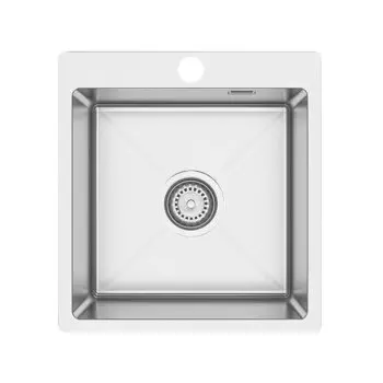 Мойка для кухни Ukinox Практика 45х50х20 см врезная с сифоном сталь (PRB450.500 -GT10C 0CW)