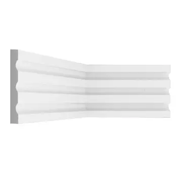 Молдинг из экополимера ударопрочный 100х11х2400 мм под покраску Stenopol C7201 белый