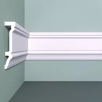 Молдинг из экополимера ударопрочный 100х23х2000 мм под покраску Bello Deco XPS M 13 белый