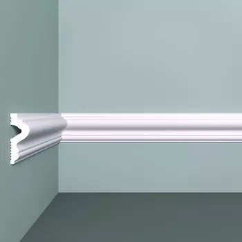 Молдинг из экополимера ударопрочный 45х17х2000 мм под покраску Bello Deco XPS M 10 белый