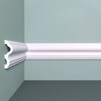 Молдинг из экополимера ударопрочный 60х18х2000 мм под покраску Bello Deco XPS M 6 белый