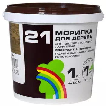 Морилка Радуга ВДАК водная антисептическая дуб 1 кг