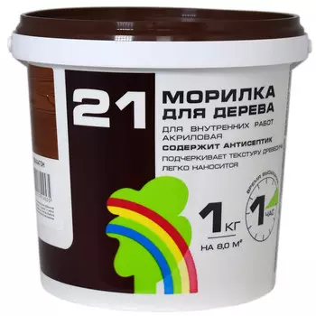 Морилка Радуга ВДАК водная антисептическая махагон 1 кг