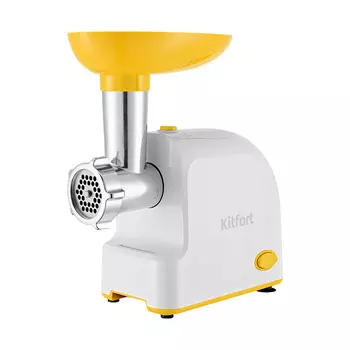 Мясорубка электрическая Kitfort КТ-2113-2 бело-желтая