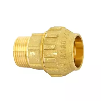 Муфта ПНД Tiemme компрессионная переходная 40х1 1/4 НР(ш) латунь